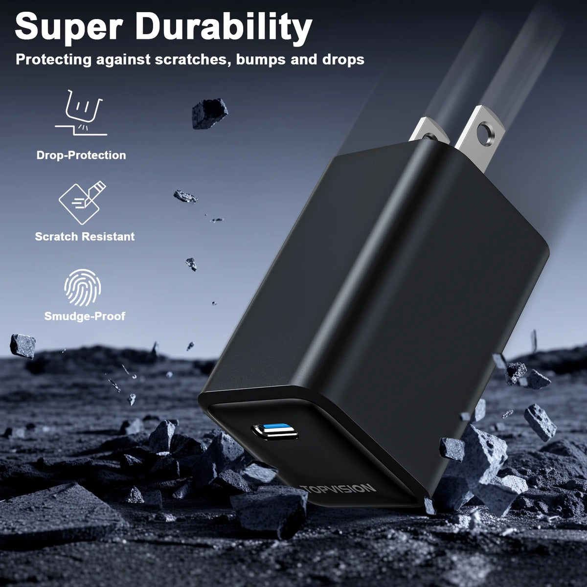 USB-C Charger Block 65W, Fast Charging Wall Charger Adapter for Apple, Android, 1 Pack