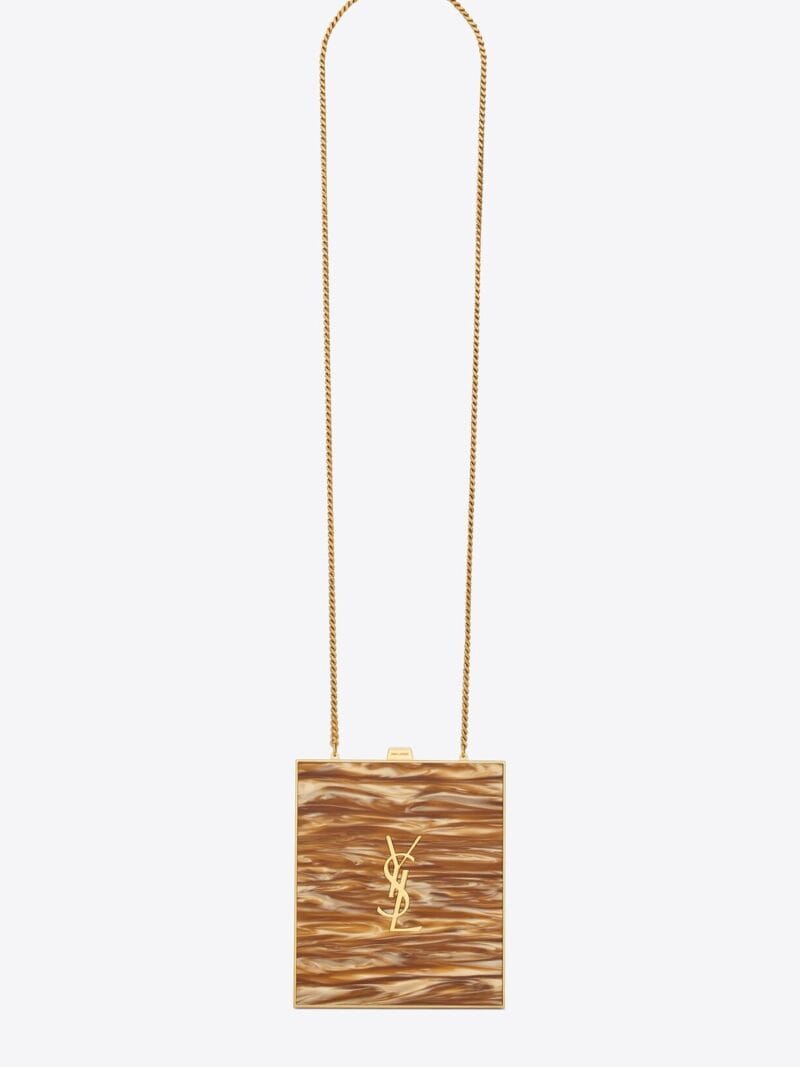 YSL tuxedo box bag in plexiglass and metal bags 718540GAAB62693