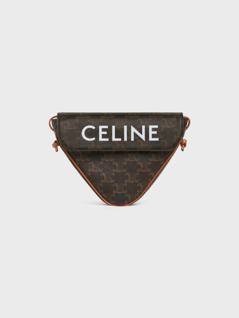 CELINE triangle bag in Triomphe Canvas with Celine print 195902BZK.04LI