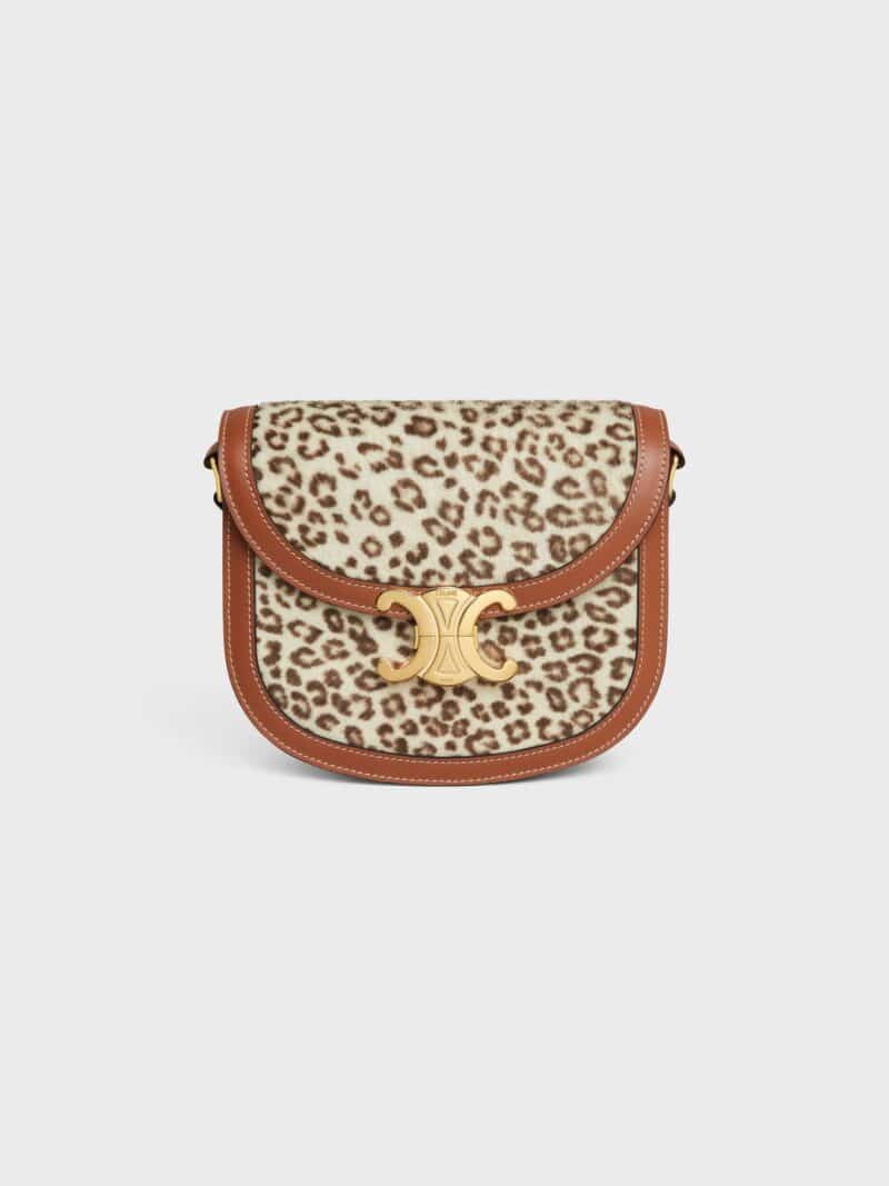 CELINE BESACE CLEA in PONY CALFSKIN WITH LEOPARD PRINT 110963FL2.19LE