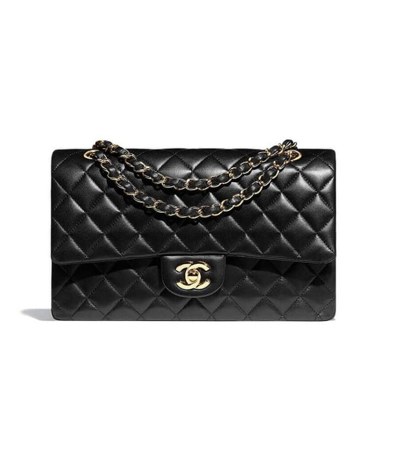 CHANEL CLASSIC HANDBAG Lambskin & Gold Metal
