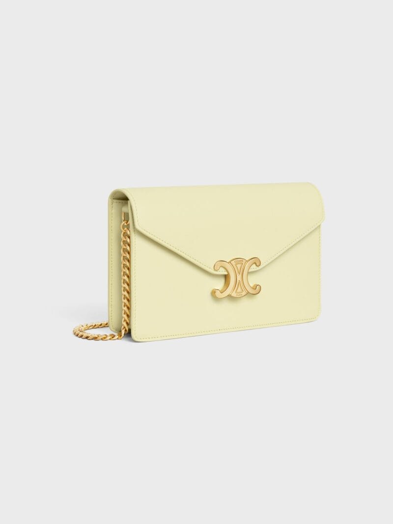 CELINE WALLET ON CHAIN MARGO in Shiny calfskin 10L033DPV.11LY