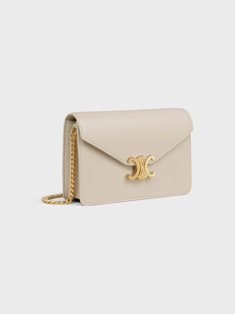 CELINE WALLET ON CHAIN MARGO in Shiny calfskin 10L033DPV.02LS