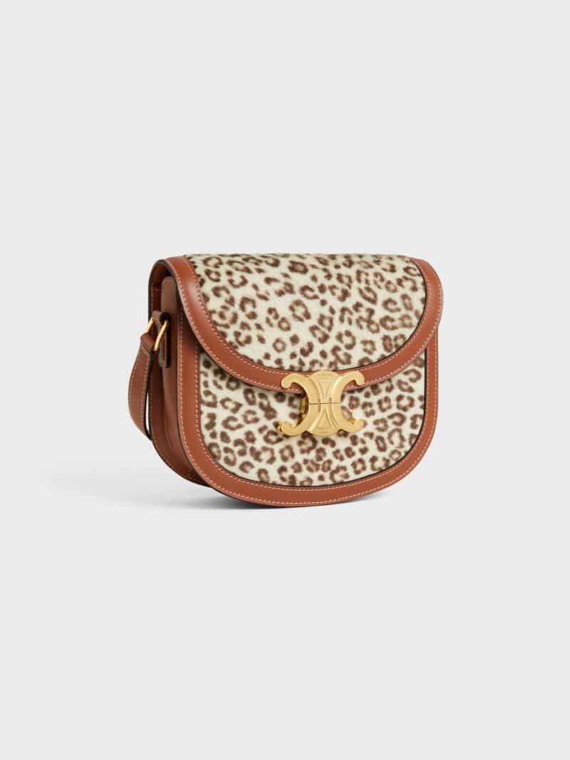 CELINE BESACE CLEA in PONY CALFSKIN WITH LEOPARD PRINT 110963FL2.19LE