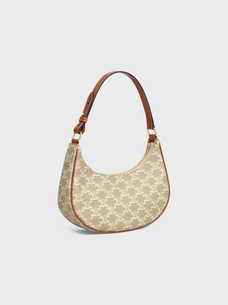 CELINE Ava Bag in Triomphe Canvas and calfskin 193952FLB.02GR