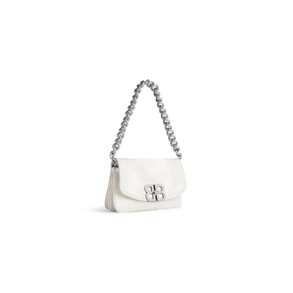 balenciaga Bb Soft Small Flap Bag in Optic White 7485982AAIY9001