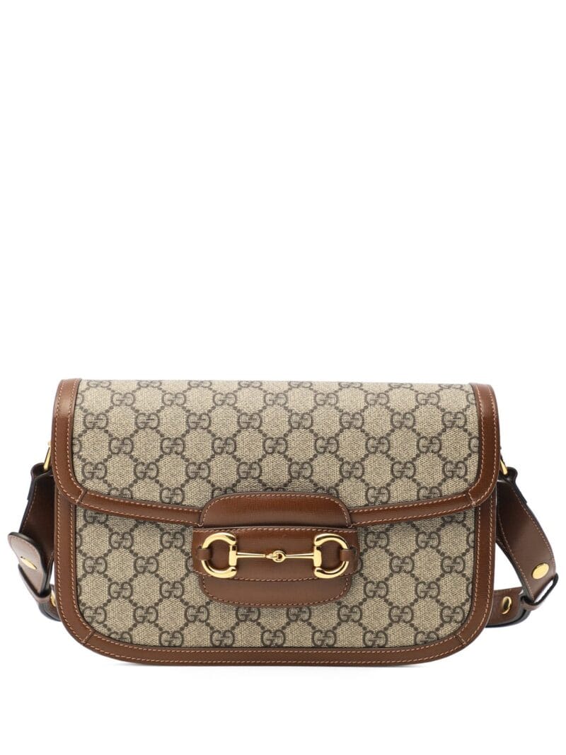 Gucci – Women’s Horsebit 1955 Shoulder Bag – (Beige/Ebony)