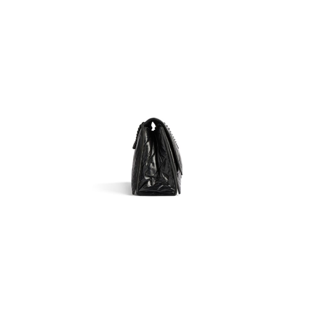 balenciaga Crush Medium Chain Bag Quilted in Black 716393210IY1000