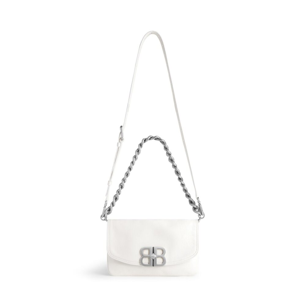 balenciaga Bb Soft Small Flap Bag in Optic White 7485982AAIY9001